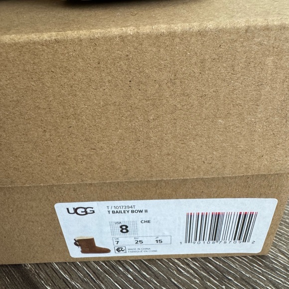 UGG Kids' Brown Boots with Bows - Picture 6 of 6